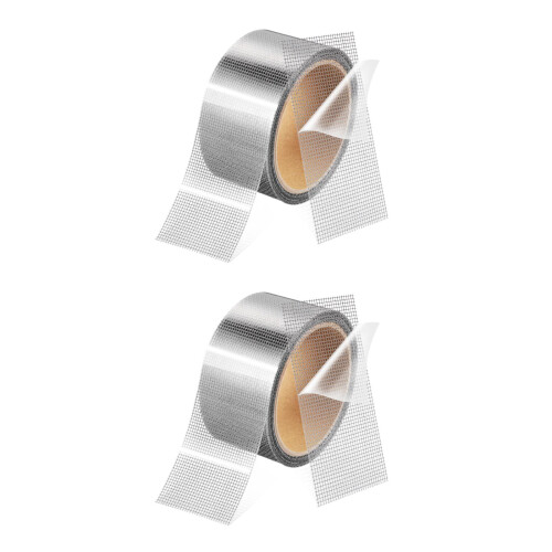 2Rolls Durable Pet Screen Tape for Window and Door Mesh Repairs Grey 1