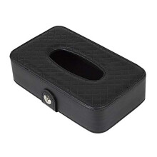 Leather Car Tissue Holder Back Seat Headrest and Sunshade Mount Multiuse Paper Box Color C