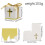 50Pieces Religious Holiday Candy Holder Foldable Cardboard-Gold 4