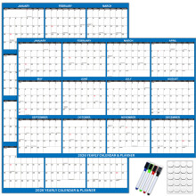 Wandkalender 2026, Ganzjahreskalender, Jahresplaner,