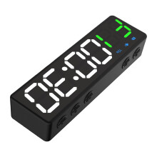 Permanente ABS-Gebäudeuhr für-Schwarzer Rahmen grün an
