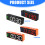 Dense Transportable Interval Clock Clear-Red frame green and 4