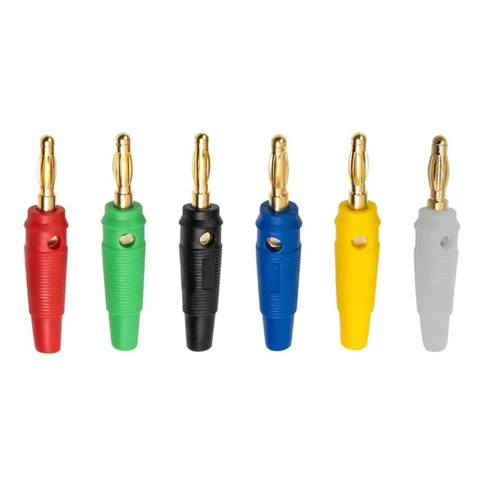 20Pcs 4Mm Plated Pure Copper Banana Plugs Speaker Wire Connectors Secure Audio Connection Gold/Blue 9073542716181
