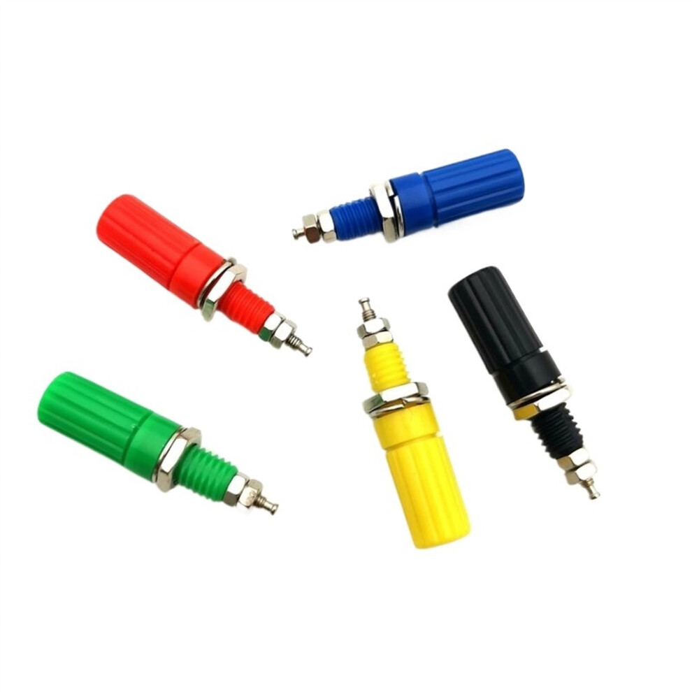5 Pack Blue 4Mm Banana Plug Binding Post Adapter For Speaker And Test Equipment Easy Connection 9092120198553