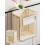 Foldable Hanging Kitchen Trash Can, Transparent Wall Mounted SpaceSaving Garbage Bin Yellow 3