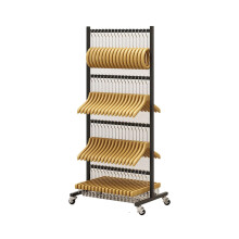 Vertical Hanger Organizer Stand with Wheels, Holds 120 Hangers, Closet and Laundry Storage Rack