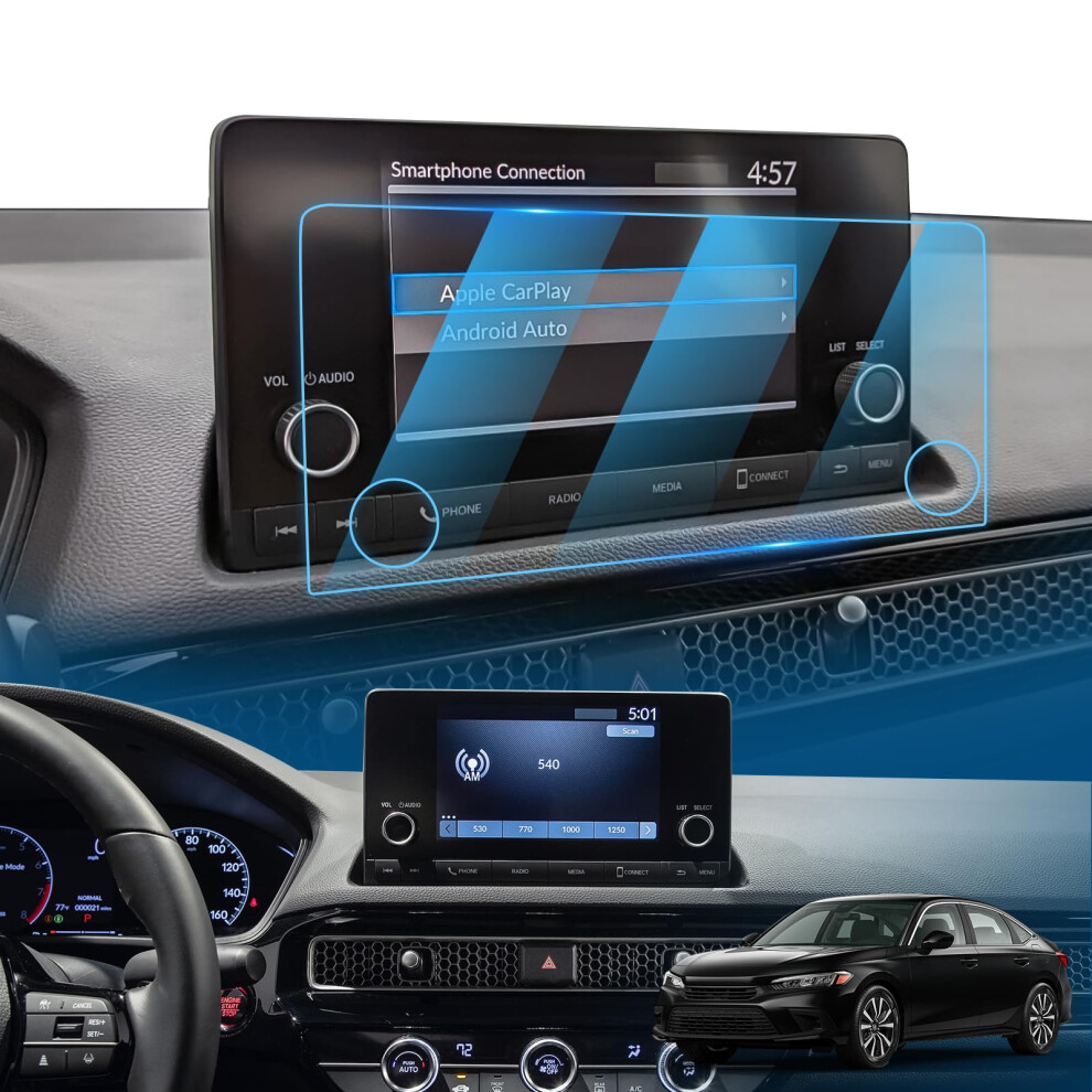 Tempered Glass Car Screen Protector For 7 Inch Honda Crv Pilot Civic Hrv Accord 9H Anti Glare 9771547574590