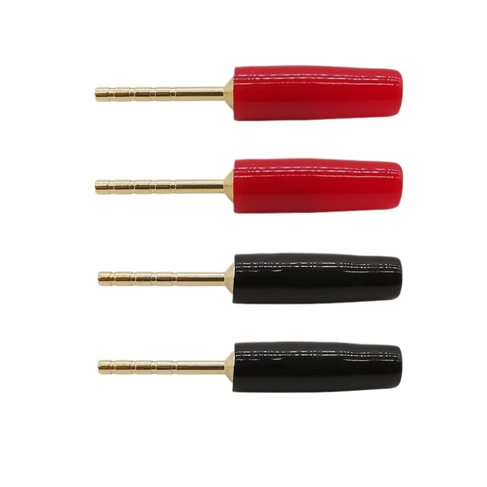 4Pcs Gold Plated 2Mm Banana Plugs For Speakers, Secure Audio Connection, Easy Toolâ Installation 9092120198638