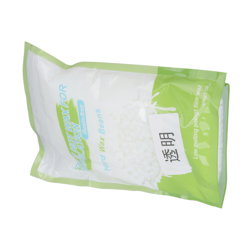 17.6oz Matte Wax Beads for Hard Waxing, Strong Viscosity, Transparent