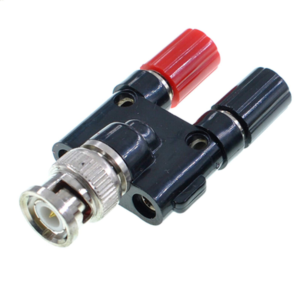 2Pcs Bnc To Banana Adapter 50 Ohm Dual Female Binding Post Connector Nickel Plated For Lab Use 9771547574712