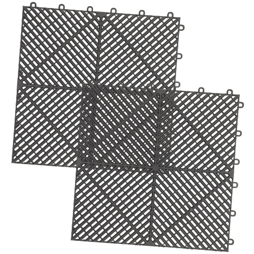 2pcs Interlocking Shower Mat Non Slip Quick Drain Tiles for Pool Deck and Car Trunk