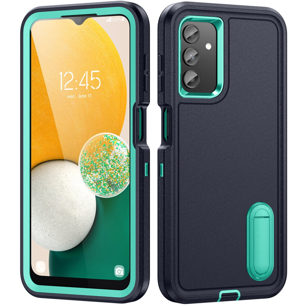 Military Grade Dual-Layer Shockproof Case With Kickstand & Dust/Drop Protection For Samsung Galaxy A13 5G Â Navy/Light Blue 9365509571439