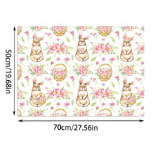 Easter Rabbit Gift Wrapping Paper – Decorative Eggs & Rabbit Design, 50x70cm, DIY Craft Supply for Easter, Birthday, Anniversary