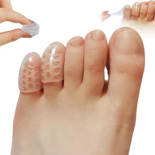Siliconen teenbeschermers tegen wrijving – Ademende gel teenhoesjes voor likdoorns, blaren en ingegroeide teennagels, geschikt voor alle voetmaten.