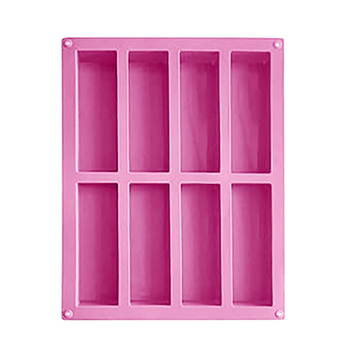 Molde rectangular de silicona para hornear de 8 cavidades, 10,5 x 8,26 x 1 pulgada. 1