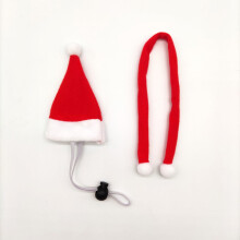 Mini Christmas Hat & Scarf Set for Pets – Santa Hats, Holiday Decor, DIY Craft, Party Supplies (1-4 pcs), compatible with small pets