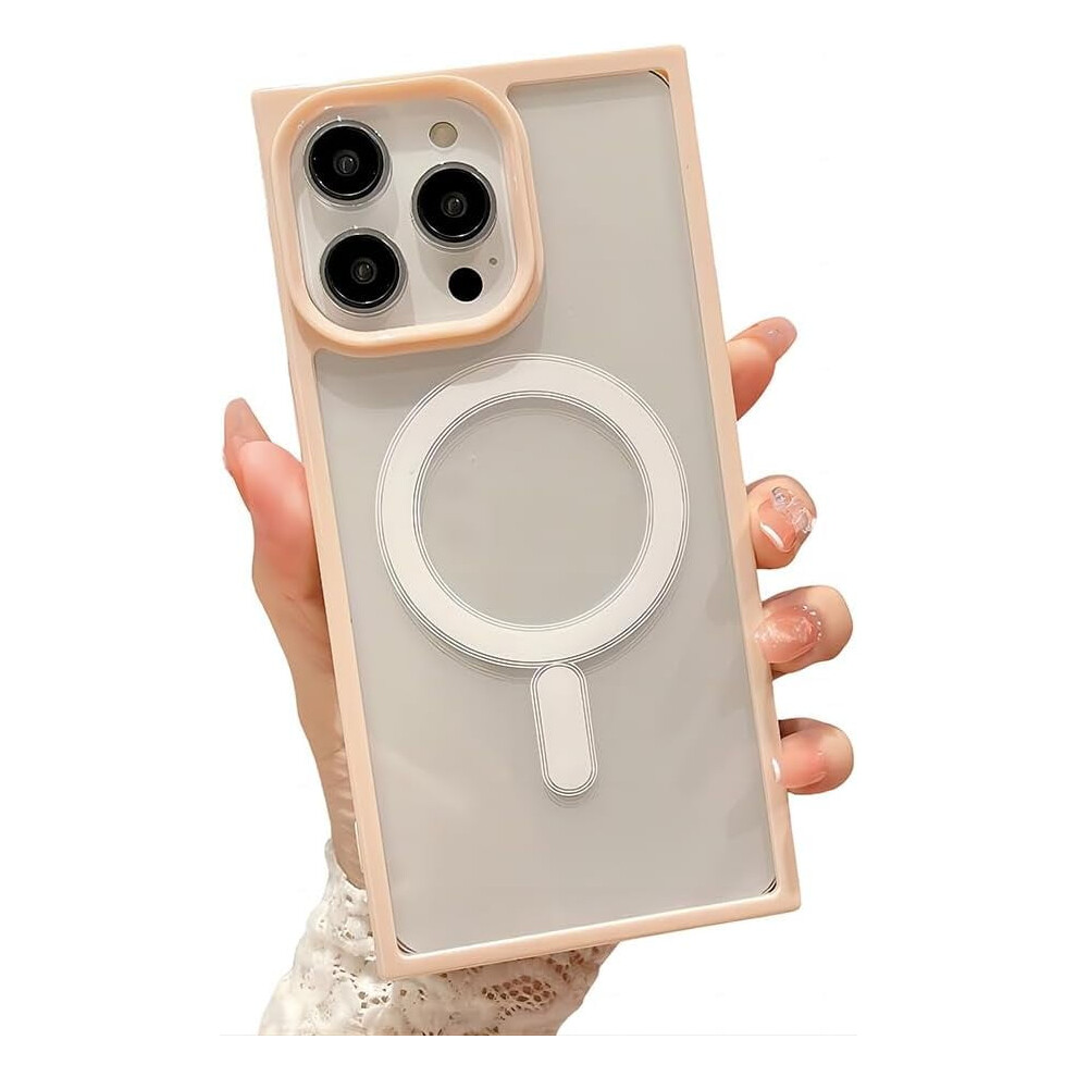 [Compatible With Magsafe] Cute Silicone Case For Iphone 15 Pro Max Â Clear, Shockproof, Camera Lens Protection Pink 9365509572146