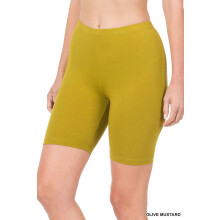 Dame & Plus bløde bomuldsstrækbare knælange leggings fitness sport biker shorts