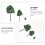 Artificial Tree Model Premium Plastic Material Lifelike Design Assorted Color 24Pcs 3