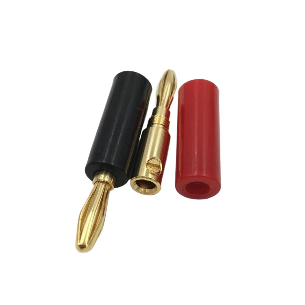 100 Pack Plated 4Mm Banana Speaker Connectors For Home Audio And Amplifier Systems Gold 9330225006435