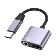 Adaptor USB-C la 3,5 mm + încărcător, splitter de încărcare rapidă audio și PD 2 în 1, compatibil cu majoritatea dispozitivelor Android,