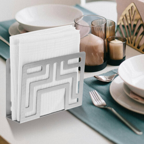 Standing Silver Napkin Holder for Home Kitchen Practical Napkin Organizer 2