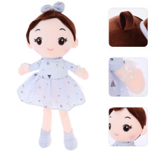 Plush Dolly Toy Blue Photo Prop Set of 1