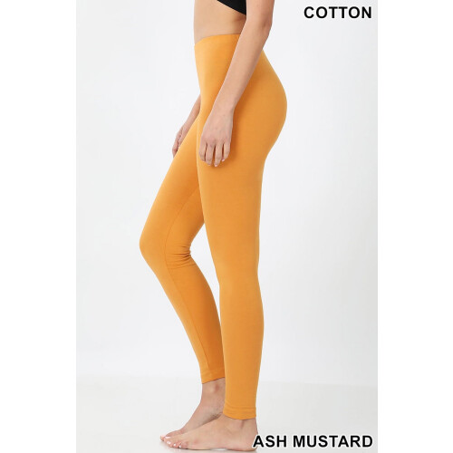 Damleggings i premiumbomull med hög midja och lång längd