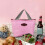 Sac à lunch isotherme rose 28 cm, imperméable et pliable 5