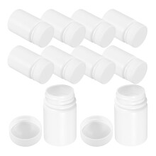 NICEXMAS Medisinflaske Hvit Plast 10-Sett