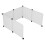 1Set Plastic Kattenbak Omheining Spatscherm Thuis Wit PP 1