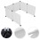 1Set Plastic Kattenbak Omheining Spatscherm Thuis Wit PP 6