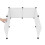 1Set Plastic Kattenbak Omheining Spatscherm Thuis Wit PP 7