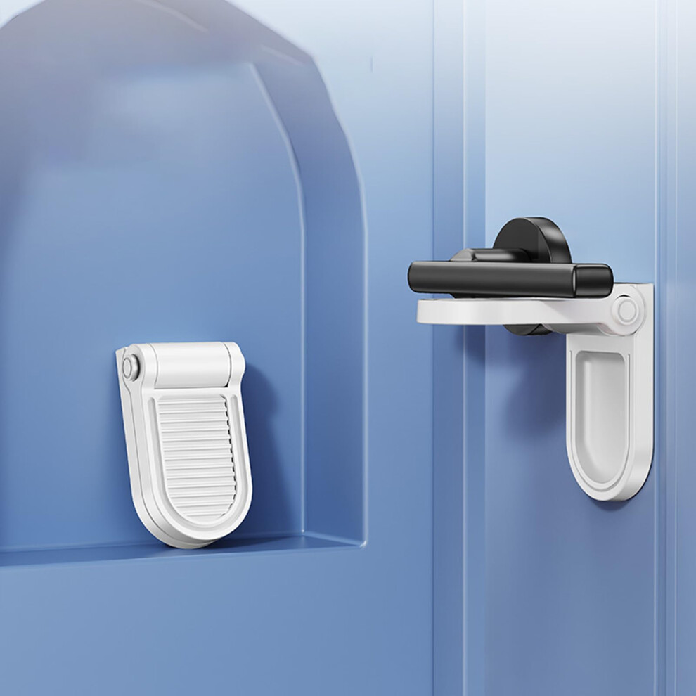 Portable Door Lock For Apartment And Hotel Security, Duallocking Nodrill Design, Extrawide Adhesive (1Pack) 9330225006732