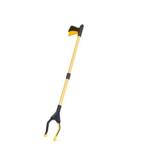Grabber Tool 31 Inch Foldable Reacher with Rotating Rubber Grip and Lightweight Aluminum Body for Elderly Golden