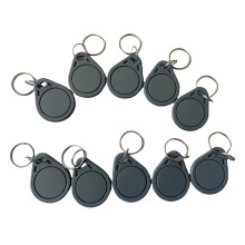 100pcs RFID Key Fob Compatible with MIFARE Classic 1K 13.56MHz Readable Writable Grey ISO14443A Access Control