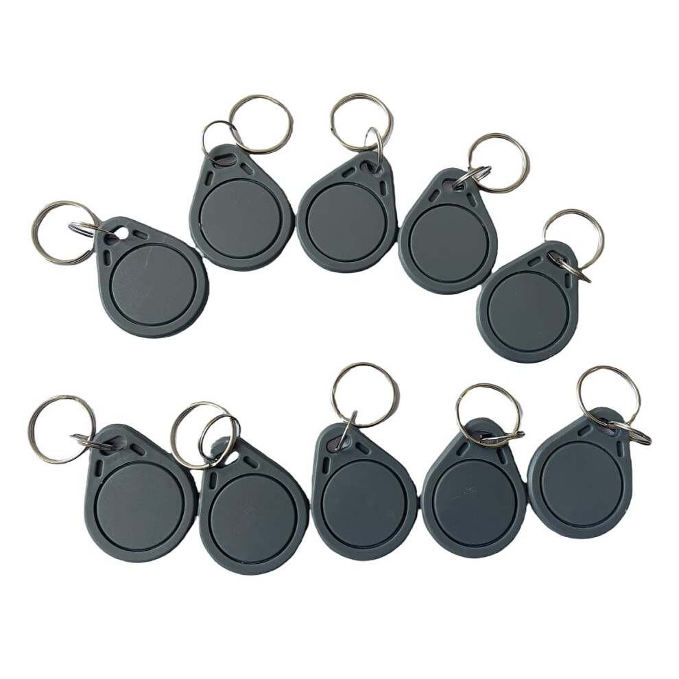 100Pcs Rfid Key Fob Compatible With Mifare Classic 1K 13.56Mhz Readable Writable Grey Iso14443a Access Control 9092120748123