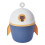 Desktop Trash Can with Cute Cat Lid, Compact Small Bin for Home Kitchen Office, Blue 1