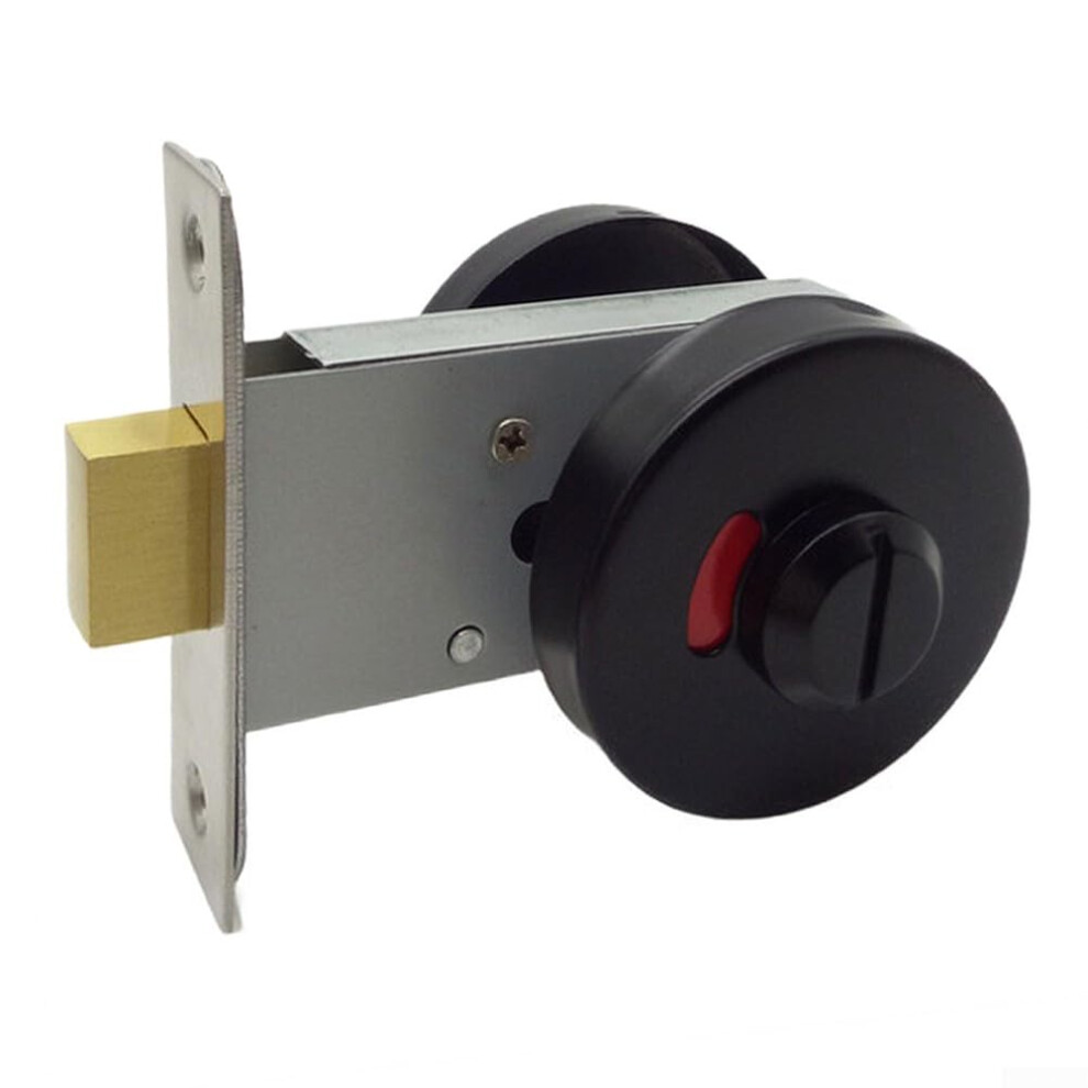304 Stainless Steel Bathroom Door Lock With Clear Occupancy Indicator For Public And Commercial Restrooms Black 9092120748598
