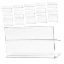 50pcs Plastic Wire Rack Label Holders with Secure Clip Attachment for Retail and Supermarket Shelving