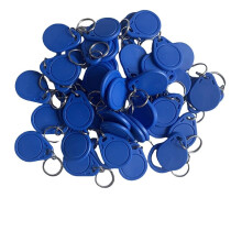 100pcs 13.56MHz NFC Key Fob Tags ISO14443A RFID for Hotel Door Locks Blue