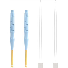 2 Pack Adjustable Punch Needle-Tool & Stitch-Embroidery Tools, with Needle-Threaders for Hand Sewing, Kit Tool Handmade