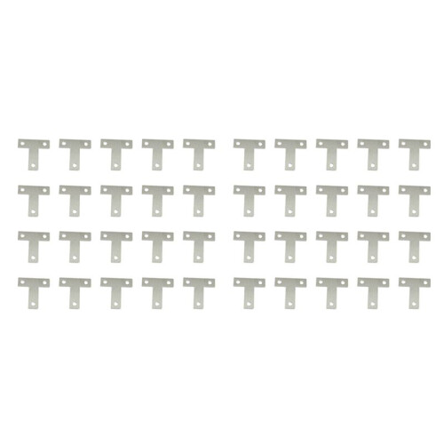 40 Pcs Angle Plate Corner Brace Flat T Shape Repair Bracket 40mm x 40mm