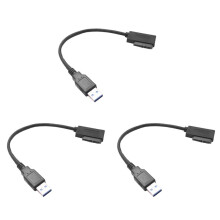 3X USB 3.0 to 7+6 13Pin Slimline Laptop CD/DVD ROM Optical Drive Adapter Cable