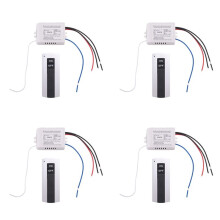 4X Canal avec Emetteur Numerique 220V Allume / Eteint 1 Commutateur Sans Fil Relais Recepteur Telecommande Lampe Lumineuse