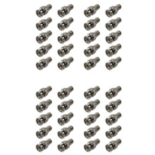 BNC Male to F Female CCTV Camera Coax Cable Connector (Pack of 40)