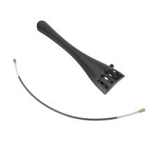 4/4 Cello Tailpiece Aluminum Alloy with Tailgut Black Lightweight Upgrade for Secure String Anchoring