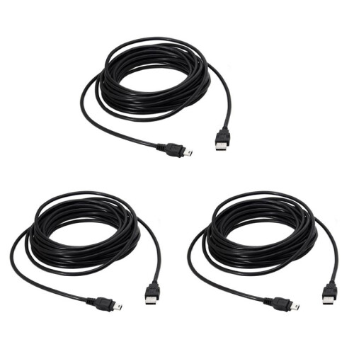 3pcs 10 Ft for  PS3 USB Cable Controller Charging Cord for  3 Wireless DualShock SIXAXIS CECHZC2U