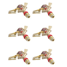 6pc 1/2 Inch Dual Connector Zinc Alloy 360 Degree Rotate Rocker Arm Water Sprinkler Spray Nozzle Irrigation Sprinkler