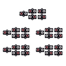 25pcs PCB Mount 2 Position Stereo Audio Video Jack RCA Female Connector
